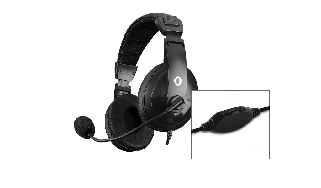 Snopy SN-4388 Profesyonel Deri Mikrofonlu Kablolu Kulaklık Siyah